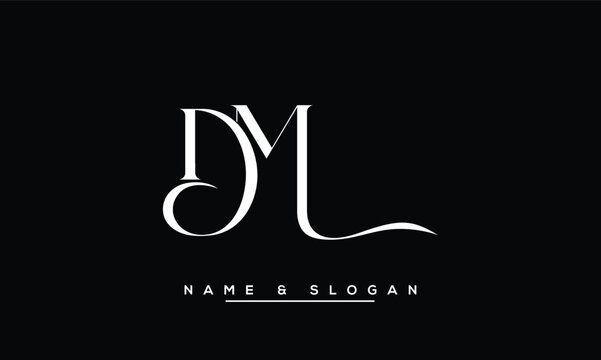 DM,  MD,  D, M  Abstract  Letters  Logo  Monogram