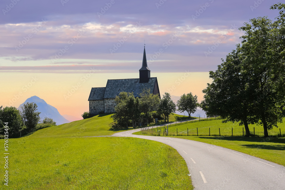 Wall mural Edoey Church , Norway