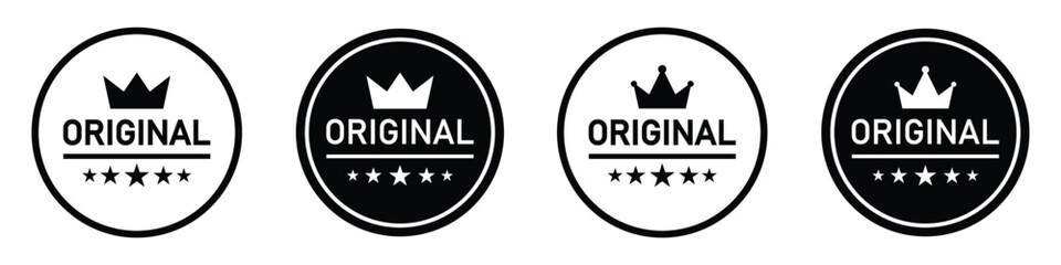 Original product label icon. Original quality emblem icon, vector illustration