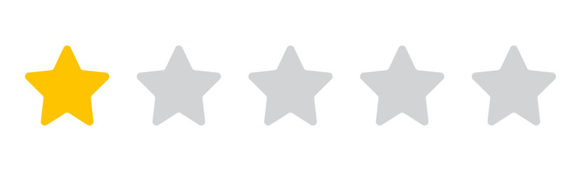 Five stars customer product rating.