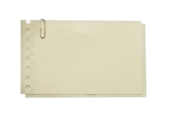 stack of blank note paper with clip