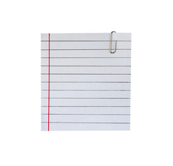 blank note paper with clip