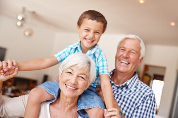 Grandchildren are a blessing. Cropped shot of a young boy with his grandparents.