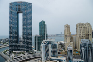 Fototapeta na wymiar Dubai Marina City Skyline in the United Arab Emirates