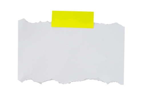 blank note paper with clip
