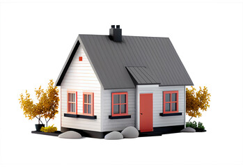 Mini house model. Real estate concept. illustration. - 576330692