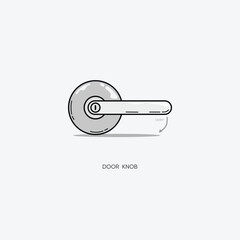 door knob in simple graphic