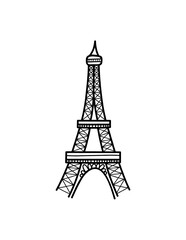 Fototapeta na wymiar Eiffel tower icon isolated on white background Eiffel tower symbol or sign 