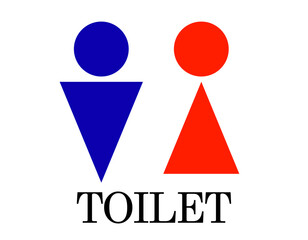 シンプルなトイレのマーク　カラー