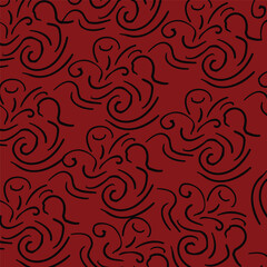 Red and Black Impressionism Pattern Paper