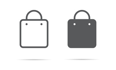 Shopping bag icon vector. Ecommerce elements