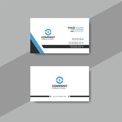 An elegant modern blue business card template vector design