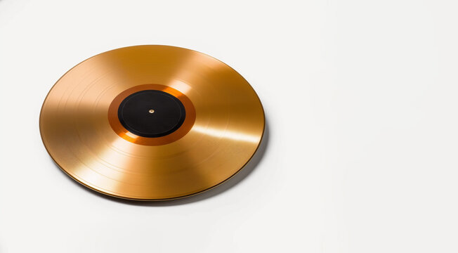 Realistic Gold Vinyl Record On White Background Stock Photo - Download  Image Now - Record - Analog Audio, Gold - Metal, Gold Colored - iStock