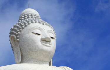 The Biggest white holy Buddha at Phuket, Thailand