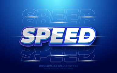 Speed  3D Editable text effect style