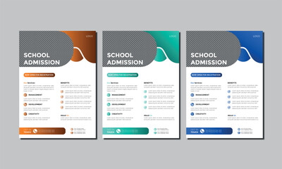 school admission poster design admission flyer design template for education