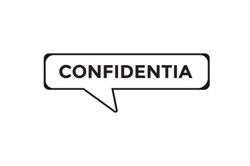 Confidential button web banner templates. Vector Illustration