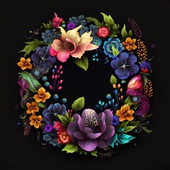 Fototapeta na wymiar Beautiful illustration of colorful flowers