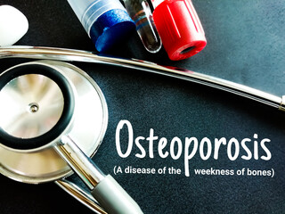 Osteoporosis, a bone disease. medical conceptual image. Weakness of bone.
