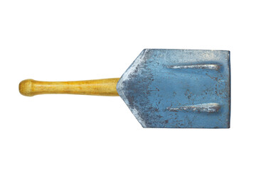folding shovel, collapsible sapper shovel isolated from background