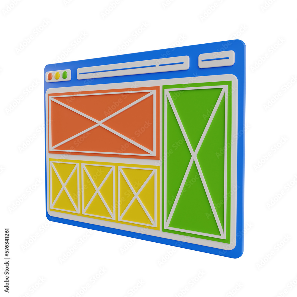 Poster 3d web layout. icon isolated on white background. 3d rendering illustration