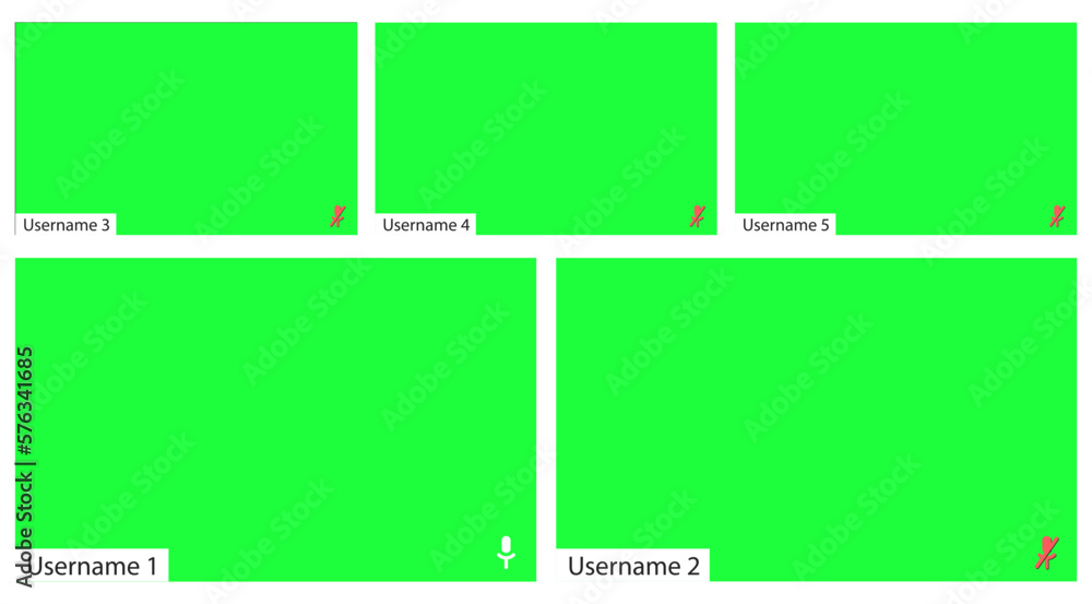 Poster video call layout. an application window with a place to insert your image or video
