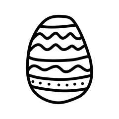 Doodle egg with ornament for Easter holidays 