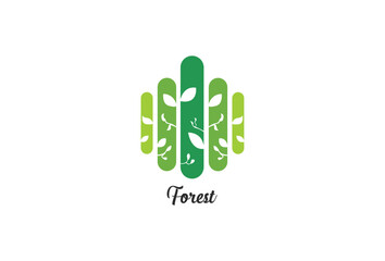 Fototapeta na wymiar A simple forest vector image for icon, logo and illustrations.