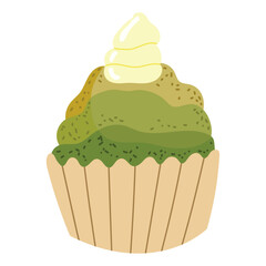 matcha cupcake icon