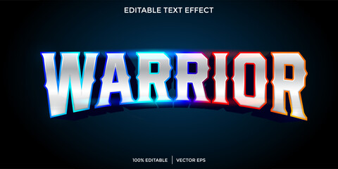 Ice warrior editable text effect template
