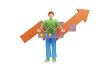 3d business. icon isolated on white background. 3d rendering illustration