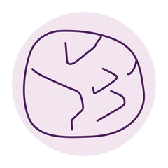 Amethyst color line icon. Precious stones.