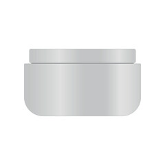 plastic jar for cream, scrub, gel, wax. Realistic packaging layout on a white background