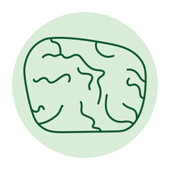 Nephritis color line icon. Precious stones.