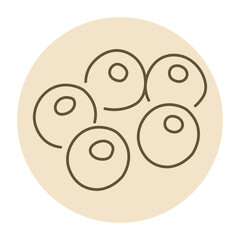 Pearls color line icon. Precious stones.