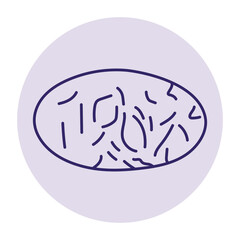 Charoite color line icon. Precious stones.