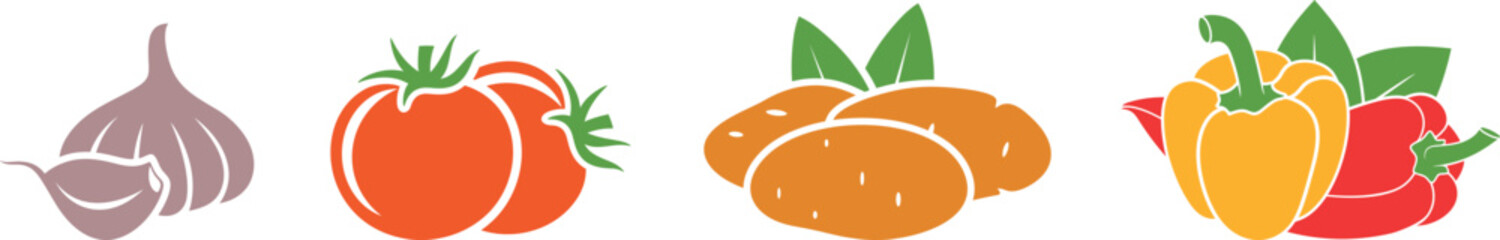 Vegetable logo. Isolated vegetable on white background