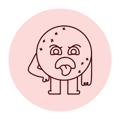 Water pollution color line icon. Ecology