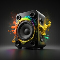 Large Audio Speakers DJ boombox GENERATIVE AI