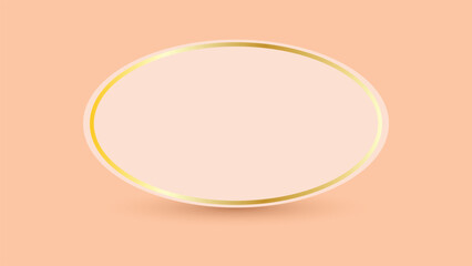 Ellipse Shape on Cream Color Background 
