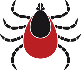 Mite logo. Isolated mite on white background