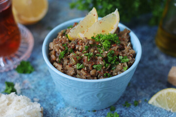 Baba ghanoush, a traditional Syrian dish	