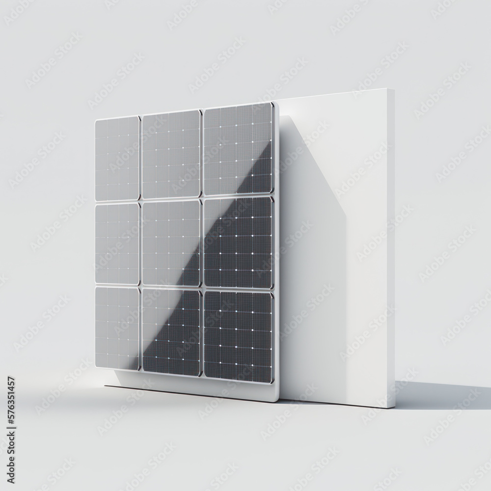 Wall mural solar panel. ui ux simple web design. generative ai