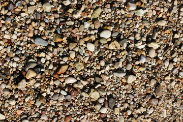 Crystal clear sea water. Rocky beach.