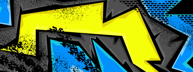 Stylish yellow and blue sports banner background design. Abstract sports racing concept.