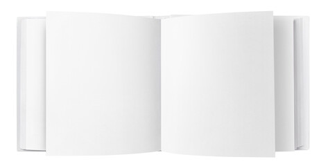 Open square book with blank pages cut out