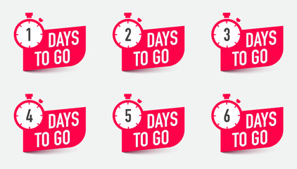 Countdown days left banner. Sale countdown time. Vector illustration.