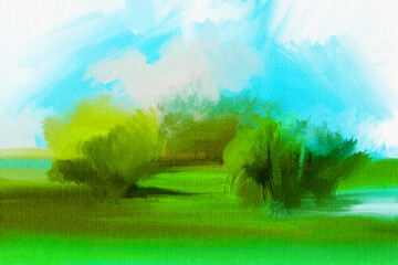 Fototapeta na wymiar Abstract impressionism. Landscape