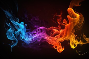 Fototapeta premium Beautiful colorful burning fire background