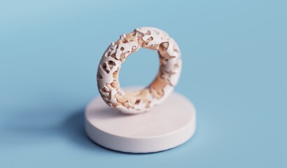 3d render of organic circle,3d, wallpaper, background